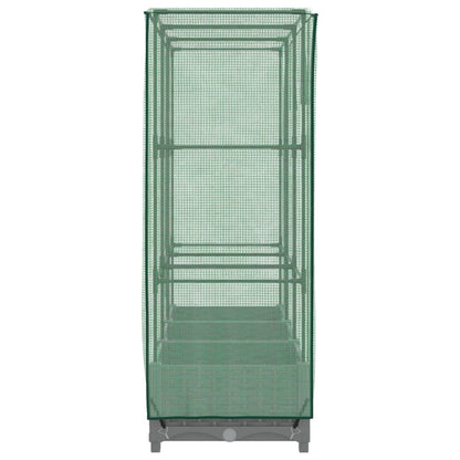 Letto Rialzato con Copertura Serra Effetto Rattan 120x40x123 cm