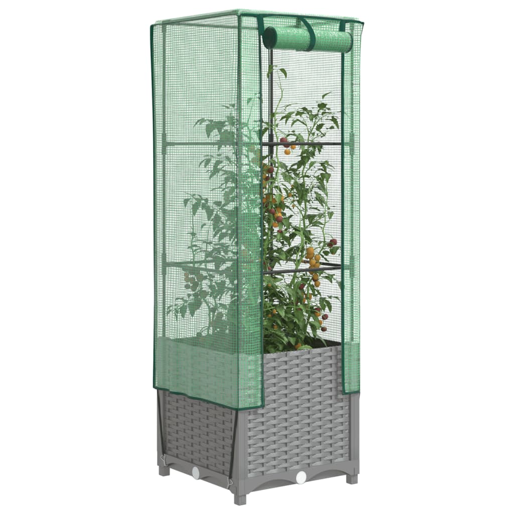 Letto Rialzato con Copertura Serra Effetto Rattan 40x40x139 cm | homemem39