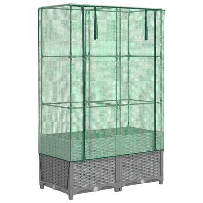 Letto Rialzato con Copertura Serra Effetto Rattan 80x40x138 cm - homemem39