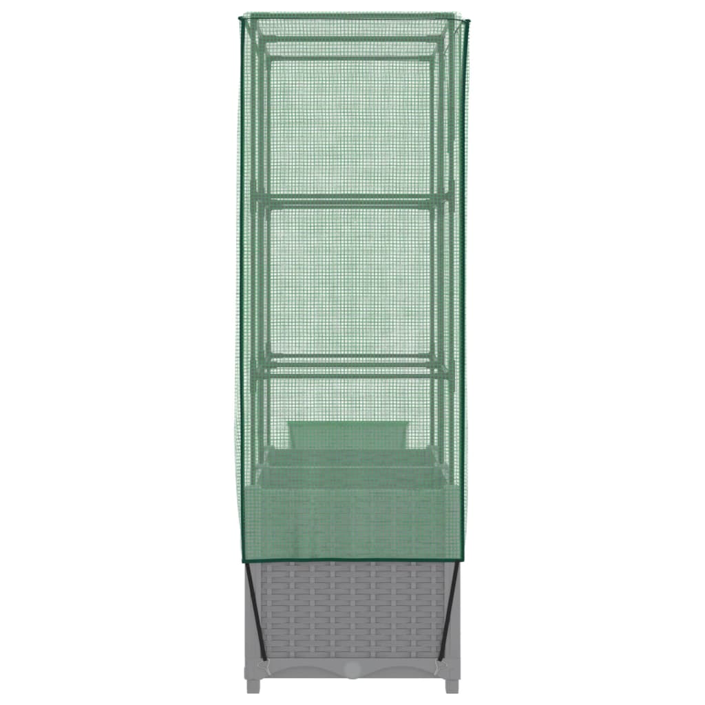 Letto Rialzato con Copertura Serra Effetto Rattan 80x40x138 cm - homemem39
