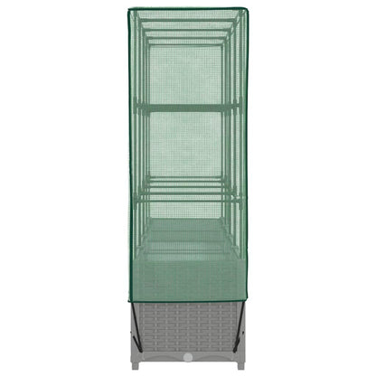 Letto Rialzato con Copertura Serra Effetto Rattan 160x40x138 cm