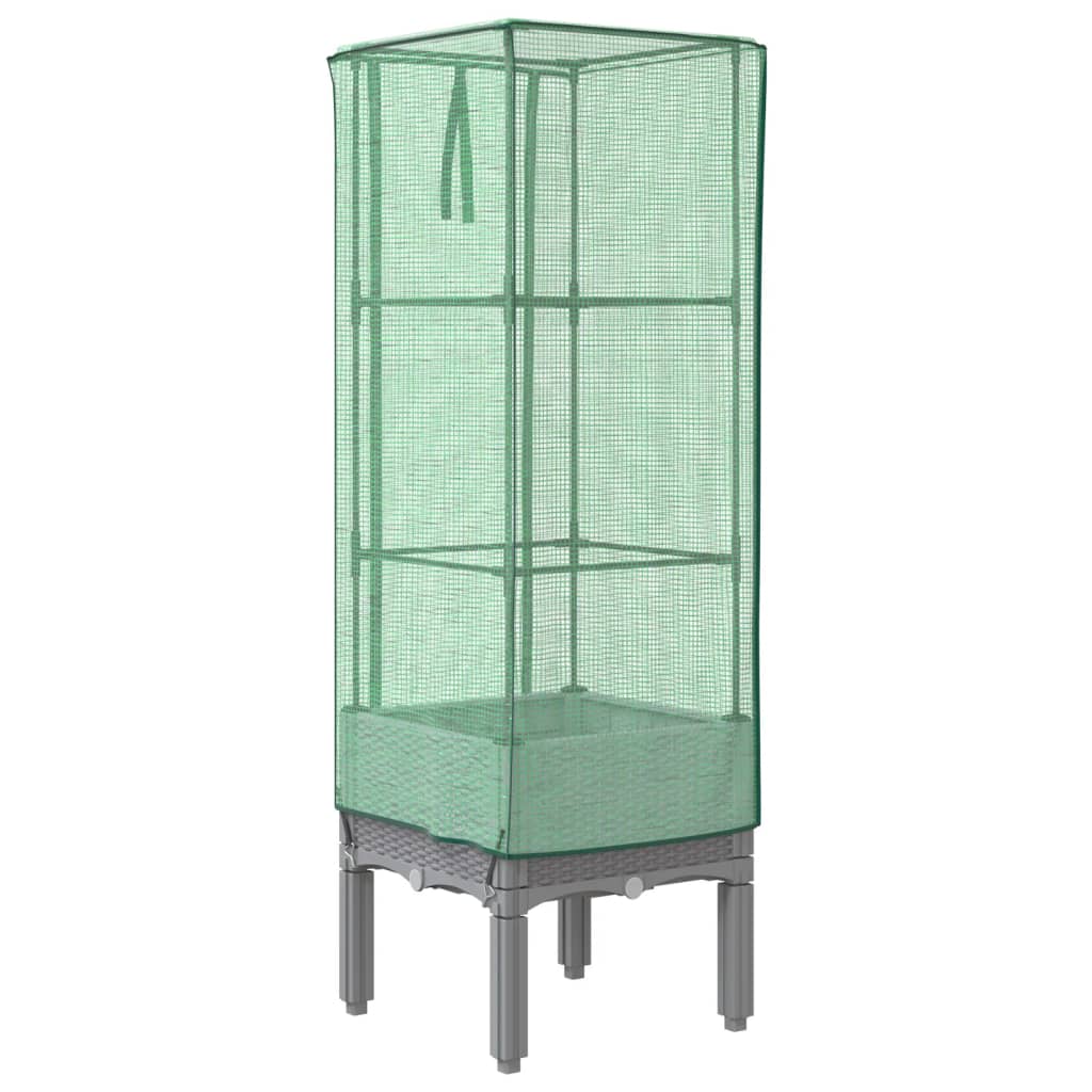 Letto Rialzato con Copertura Serra Effetto Rattan 40x40x140 cm | homemem39