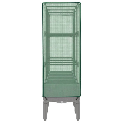 Letto Rialzato con Copertura Serra Effetto Rattan 160x40x140 cm