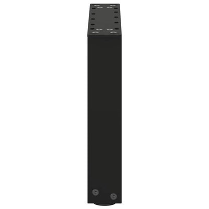 Gambe per Tavolino da Caffè a Forma di U 2 pz Nere 30x(30-31)cm