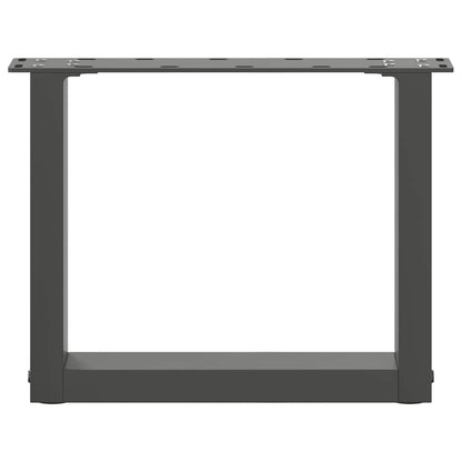 Gambe per Tavolino da Caffè a Forma di U 2 pz Antracite 30x(30-31) cm Acciaio