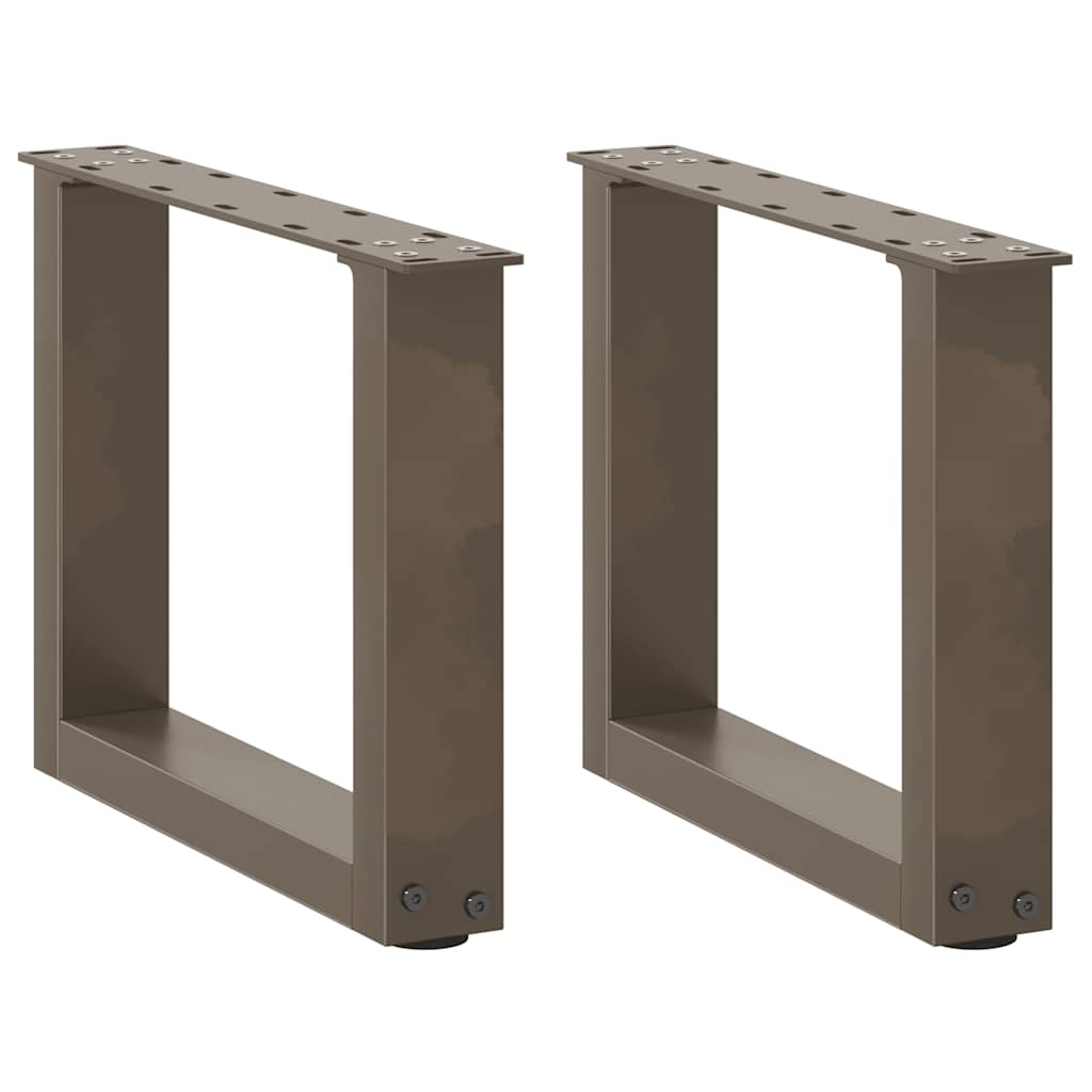 Gambe Tavolino Caffè a U 2 pz 30x(30-31)cm in Acciaio - homemem39