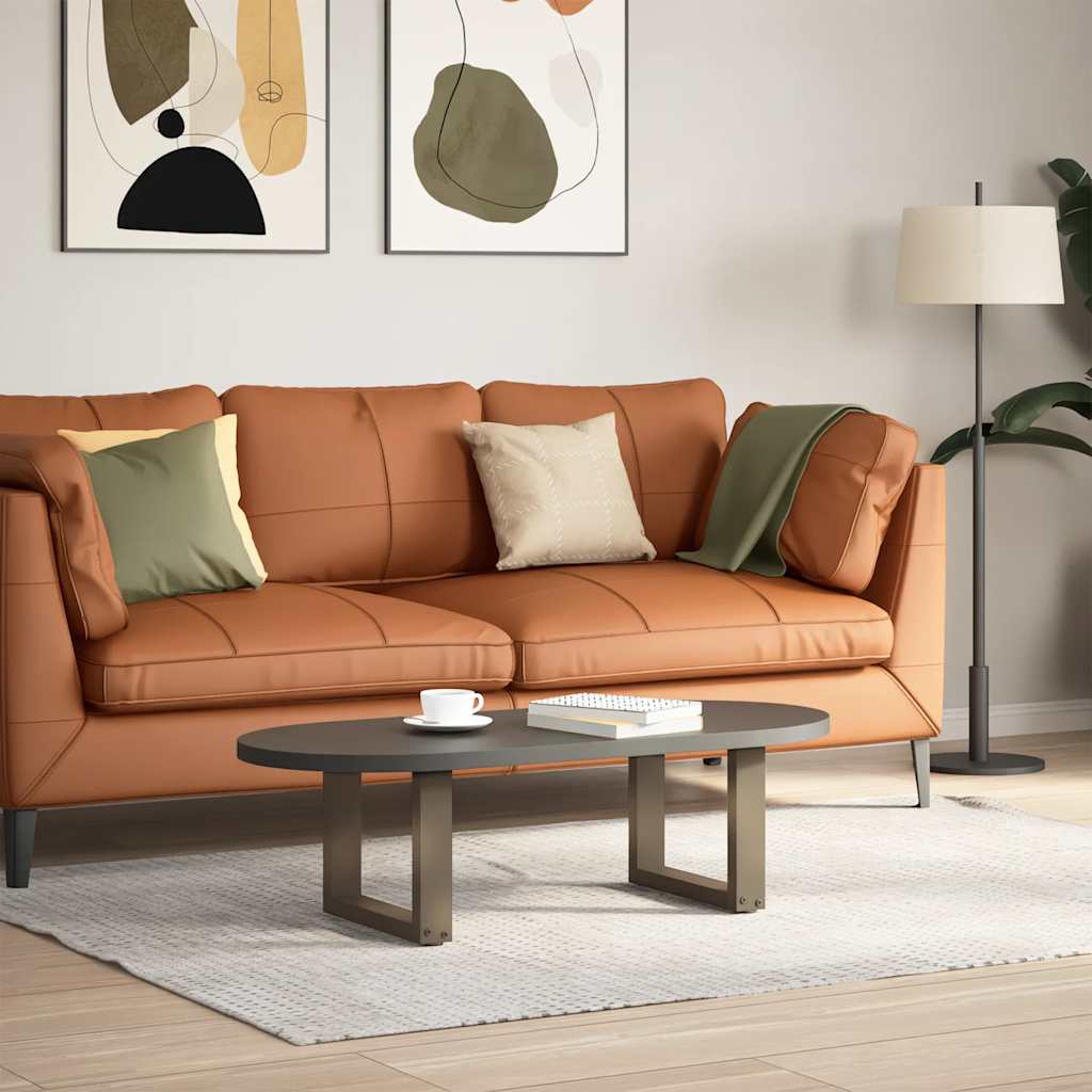 Gambe Tavolino Caffè a U 2 pz 30x(30-31)cm in Acciaio - homemem39