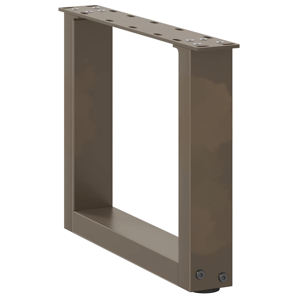 Gambe Tavolino Caffè a U 2 pz 30x(30-31)cm in Acciaio - homemem39