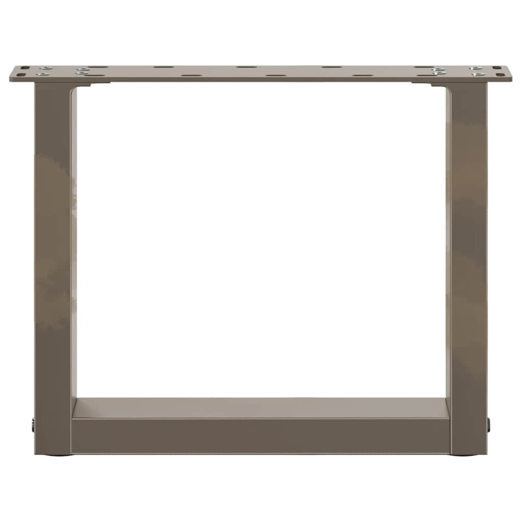 Gambe Tavolino Caffè a U 2 pz 30x(30-31)cm in Acciaio - homemem39