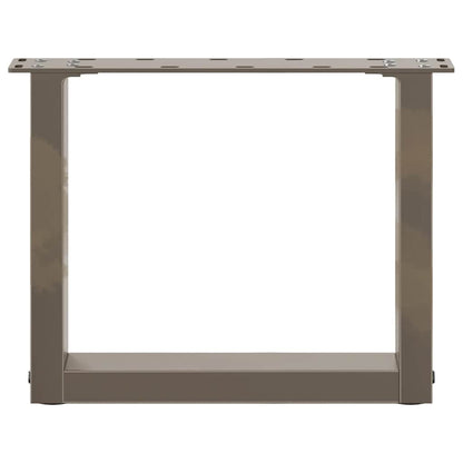 Gambe Tavolino Caffè a U 2 pz 30x(30-31)cm in Acciaio - homemem39