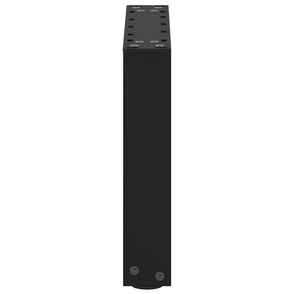 Gambe Tavolino da Caffè a U 2 pz Nero 40x(30-31) cm in Acciaio