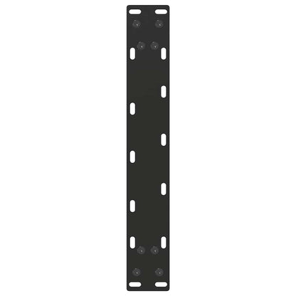 Gambe Tavolino da Caffè a U 2 pz Nero 40x(30-31) cm in Acciaio