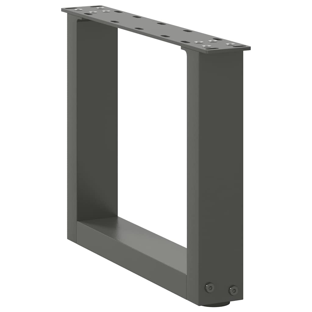 Gambe Tavolino Caffè a U 2 pz Antracite 40x(30-31)cm in Acciaio - homemem39