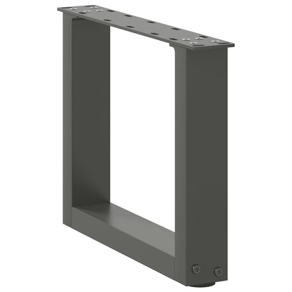Gambe Tavolino Caffè a U 2 pz Antracite 40x(30-31)cm in Acciaio - homemem39