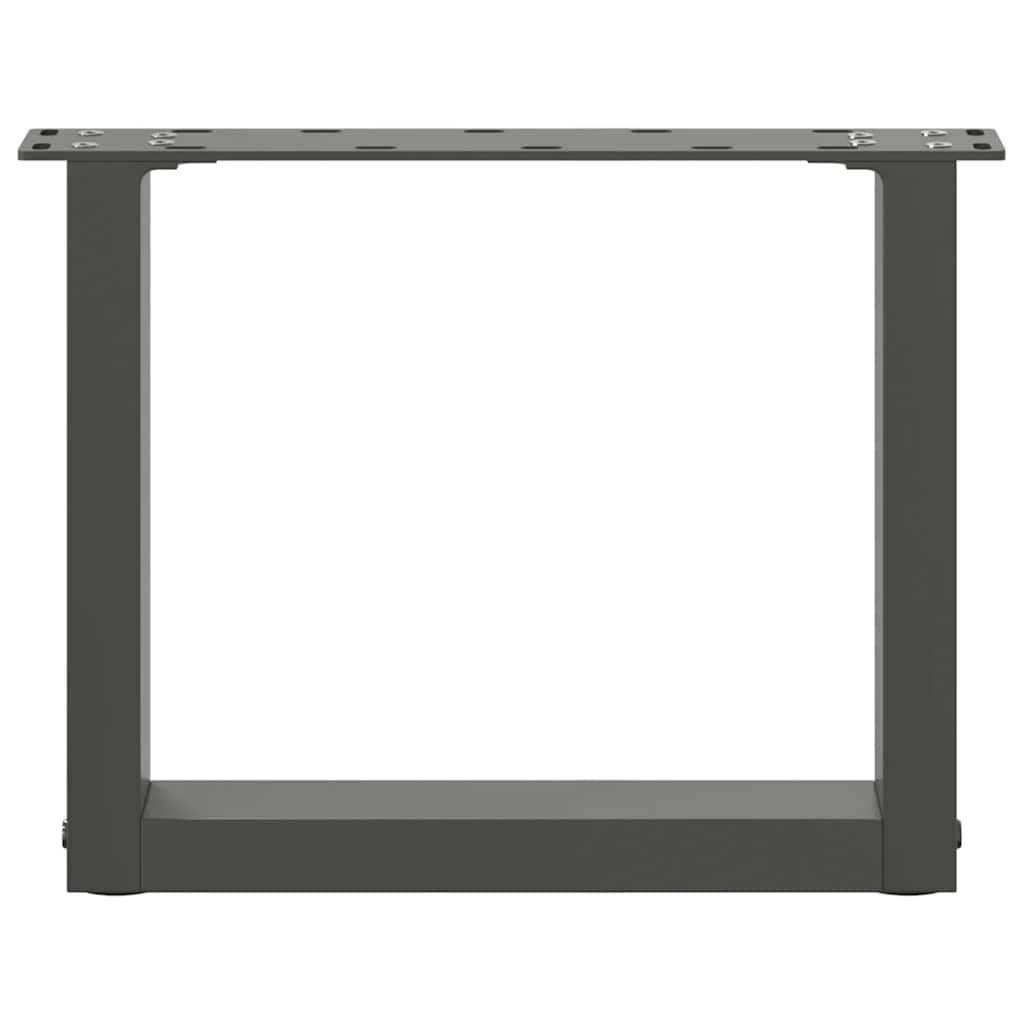 Gambe Tavolino Caffè a U 2 pz Antracite 40x(30-31)cm in Acciaio - homemem39