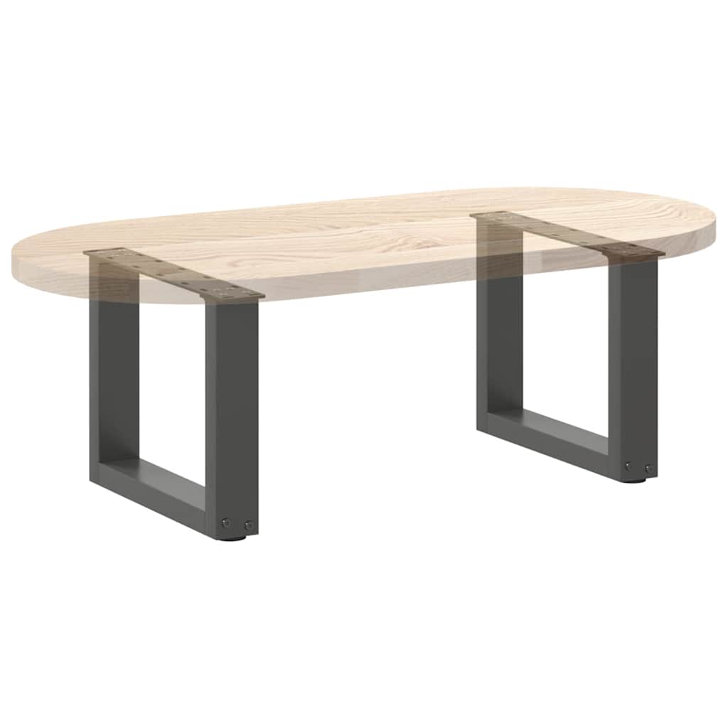 Gambe Tavolino Caffè a U 2 pz Antracite 40x(30-31)cm in Acciaio - homemem39