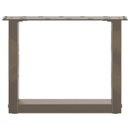 Gambe Tavolino Caffè a U 2 pz 40x(30-31)cm in Acciaio