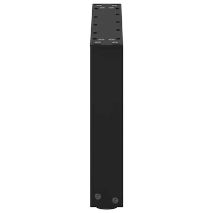 Gambe per Tavolino da Caffè a Forma di U 2 pz Nere 50x(30-31)cm
