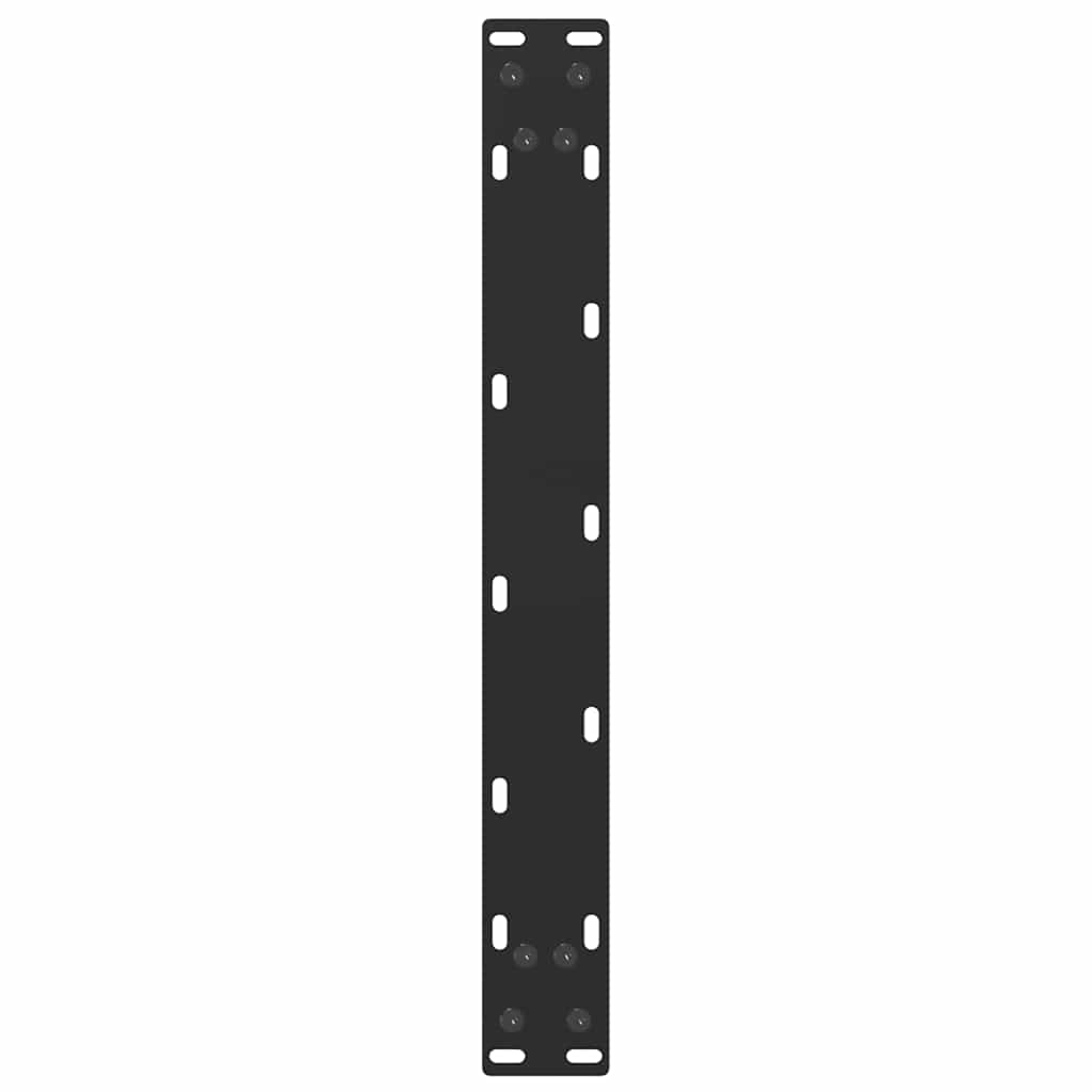 Gambe per Tavolino da Caffè a Forma di U 2 pz Nere 50x(30-31)cm