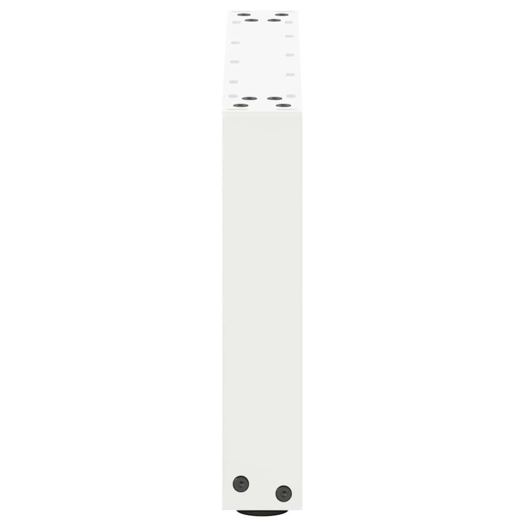 Gambe per Tavolino da Caffè forma U 2 pz Bianche 50x(30-31) cm