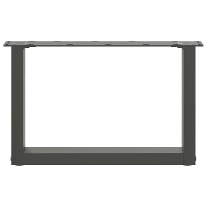 Gambe per Tavolino da Caffè forma U 2 pz Antracite 50x(30-31)cm
