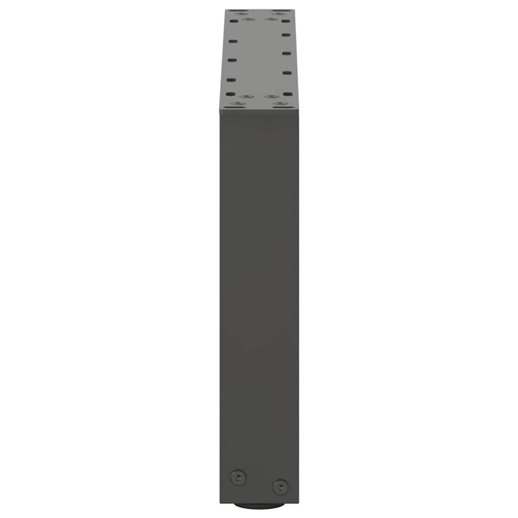 Gambe per Tavolino da Caffè forma U 2 pz Antracite 50x(30-31)cm