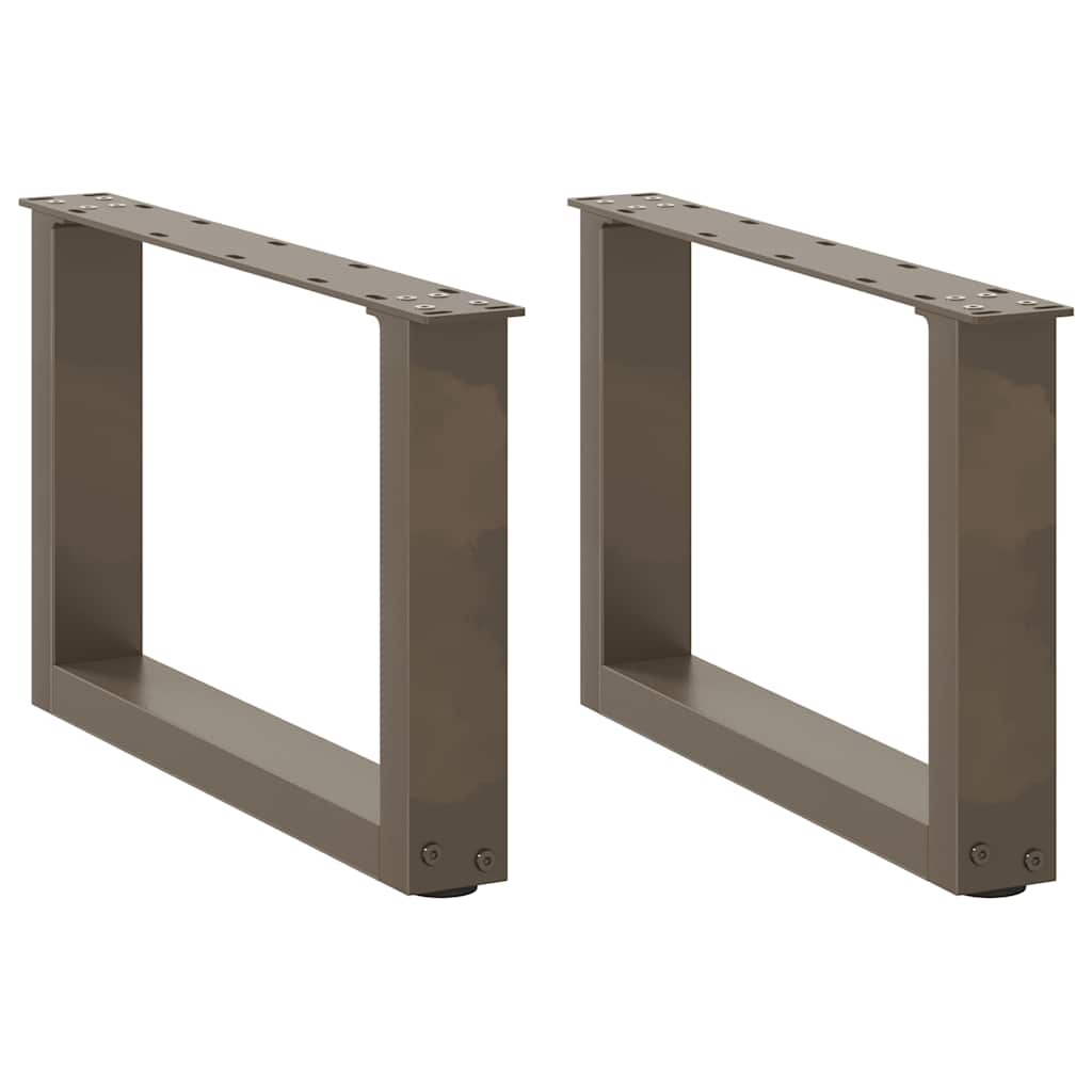Gambe Tavolino Caffè a U 2 pz 50x(30-31)cm in Acciaio - homemem39