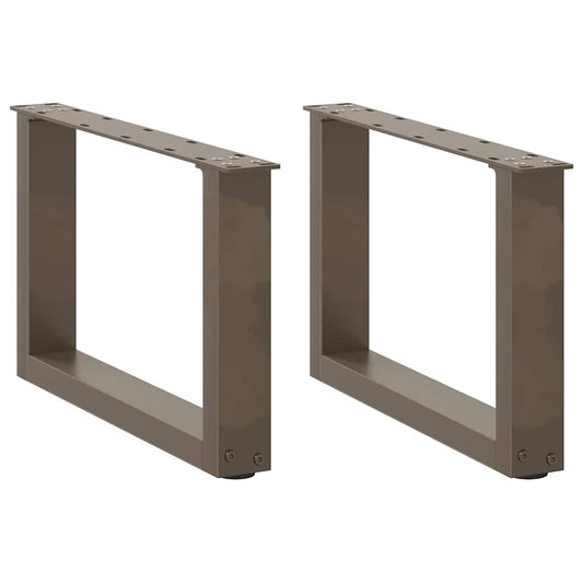 Gambe Tavolino Caffè a U 2 pz 50x(30-31)cm in Acciaio - homemem39