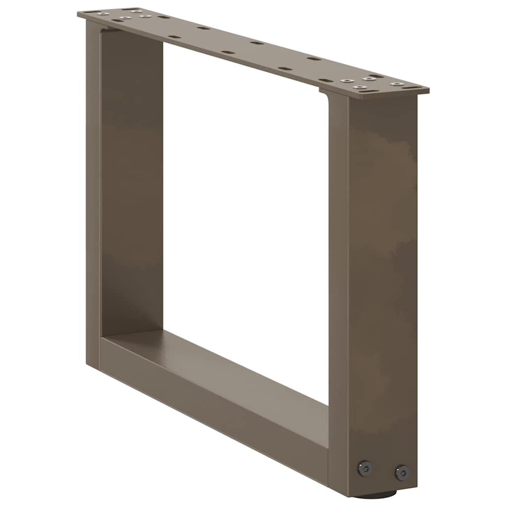 Gambe Tavolino Caffè a U 2 pz 50x(30-31)cm in Acciaio - homemem39