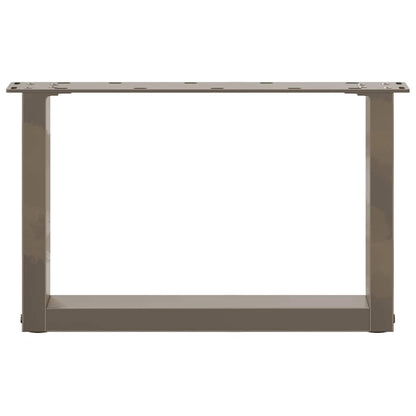 Gambe Tavolino Caffè a U 2 pz 50x(30-31)cm in Acciaio - homemem39