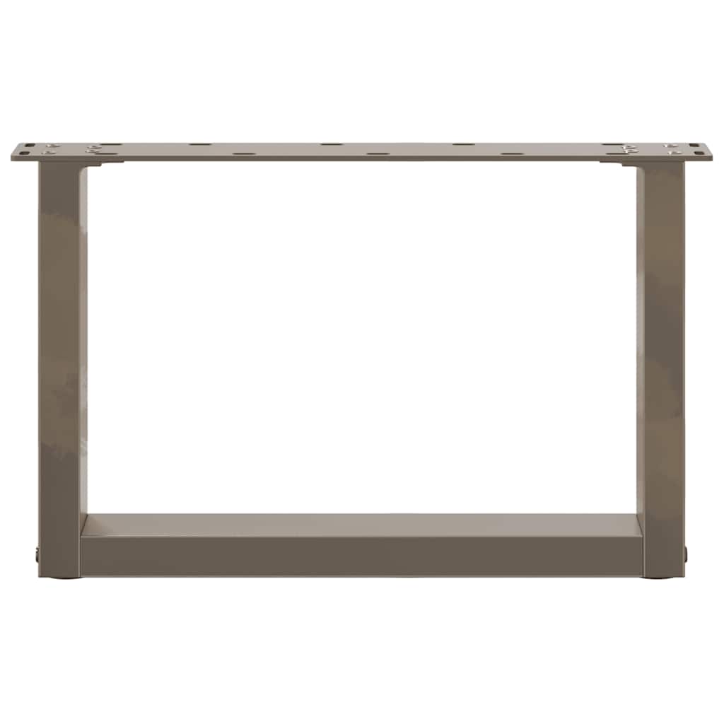 Gambe per Tavolino da Caffè forma U 2 pz Naturale 50x(30-31) cm