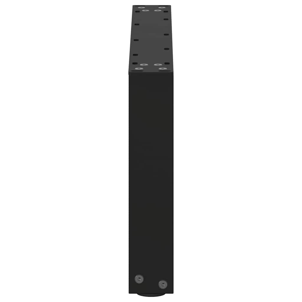 Gambe per Tavolino da Caffè a Forma di U 2 pz Nere 60x(30-31)cm