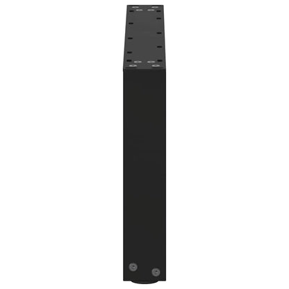 Gambe per Tavolino da Caffè a Forma di U 2 pz Nere 60x(30-31)cm