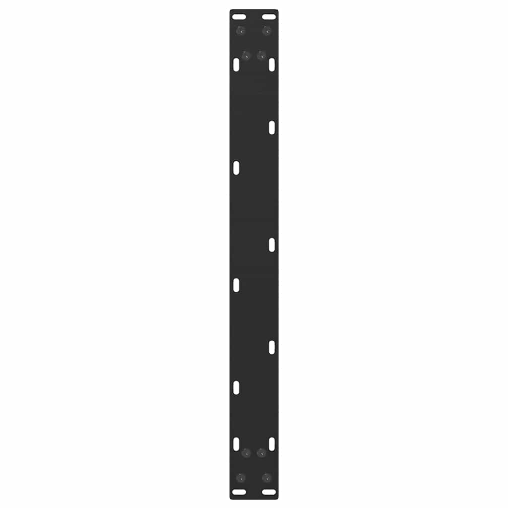Gambe per Tavolino da Caffè a Forma di U 2 pz Nere 60x(30-31)cm