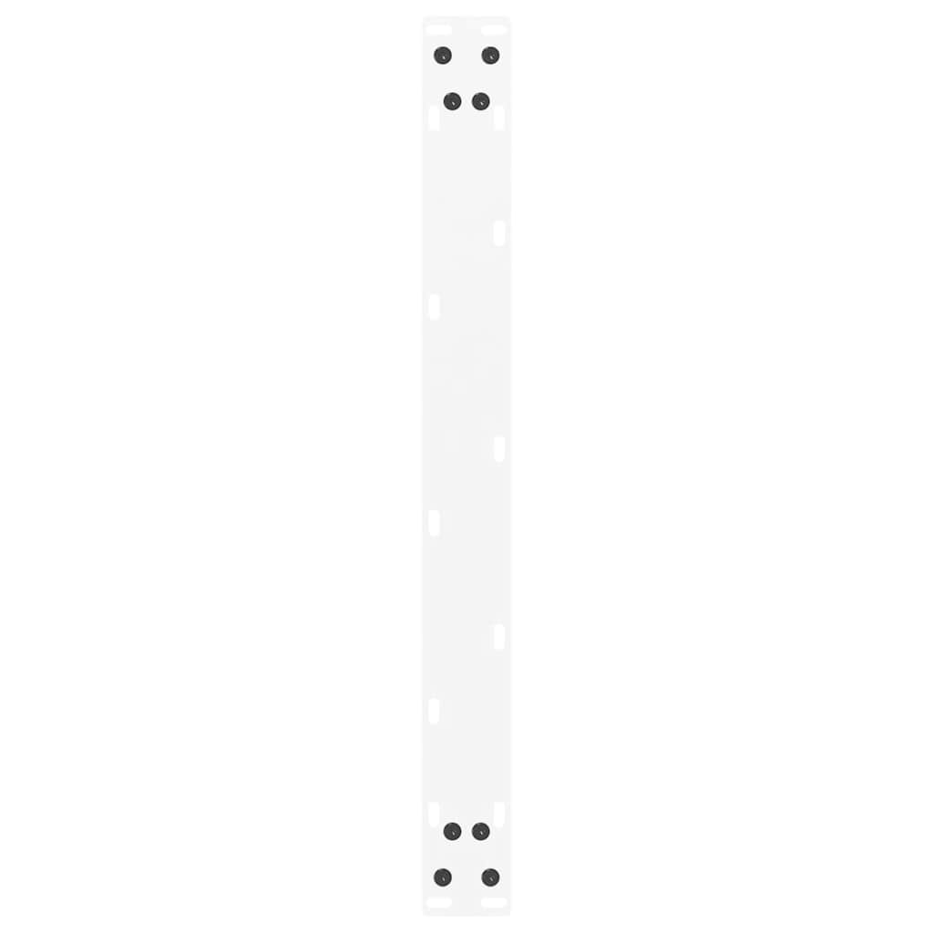 Gambe Tavolino da Caffè a U 2 pz Bianco 60x(30-31)cm in Acciaio - homemem39