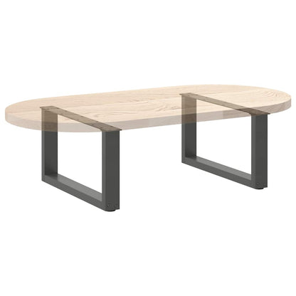 Gambe per Tavolino da Caffè forma U 2 pz Antracite 60x(30-31)cm
