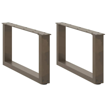 Gambe Tavolino Caffè a U 2 pz 60x(30-31)cm in Acciaio - homemem39