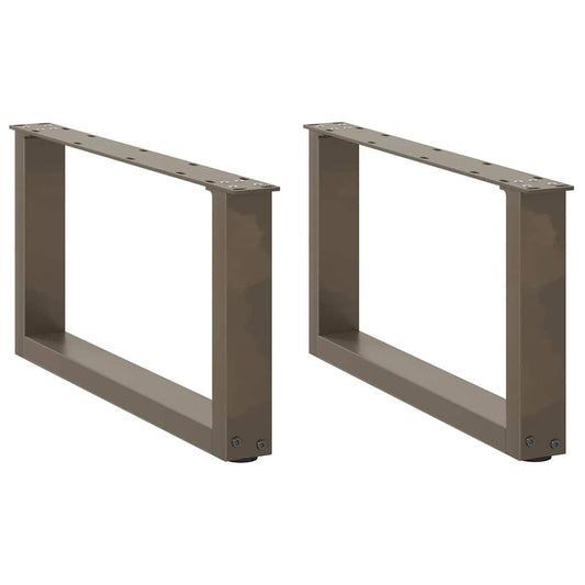 Gambe Tavolino Caffè a U 2 pz 60x(30-31)cm in Acciaio - homemem39