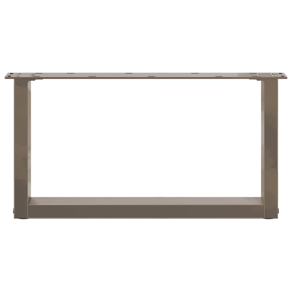 Gambe Tavolino Caffè a U 2 pz 60x(30-31)cm in Acciaio - homemem39