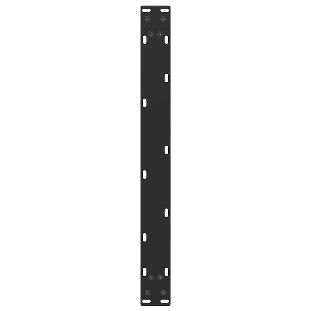 Gambe per Tavolino da Caffè a Forma di U 2 pz Nere 70x(30-31)cm