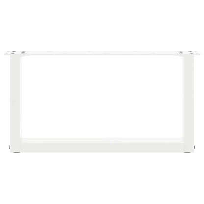 Gambe Tavolino da Caffè a U 2 pz Bianco 70x(30-31)cm in Acciaio - homemem39