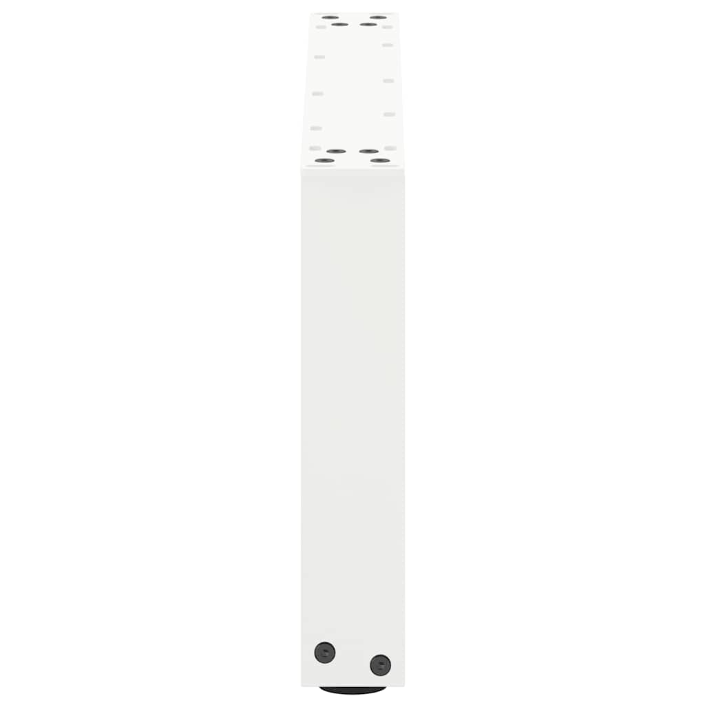 Gambe Tavolino da Caffè a U 2 pz Bianco 70x(30-31)cm in Acciaio - homemem39