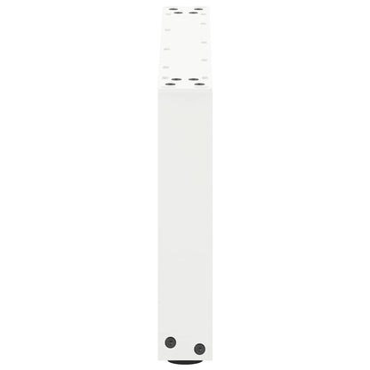 Gambe Tavolino da Caffè a U 2 pz Bianco 70x(30-31)cm in Acciaio - homemem39