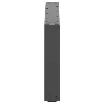 Gambe per Tavolino da Caffè forma U 2 pz Antracite 70x(30-31)cm
