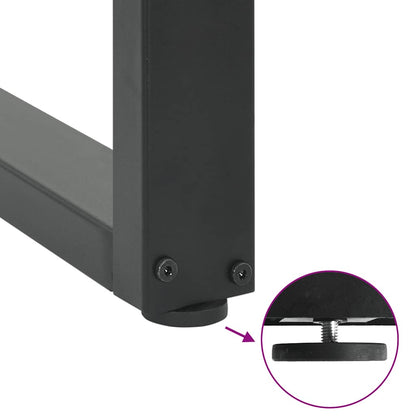 Gambe per Tavolino da Caffè forma U 2 pz Antracite 70x(30-31)cm