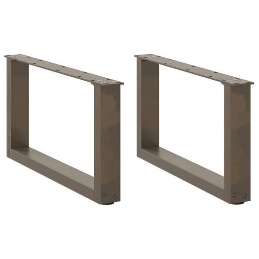 Gambe Tavolino Caffè a U 2 pz 70x(30-31)cm in Acciaio - homemem39
