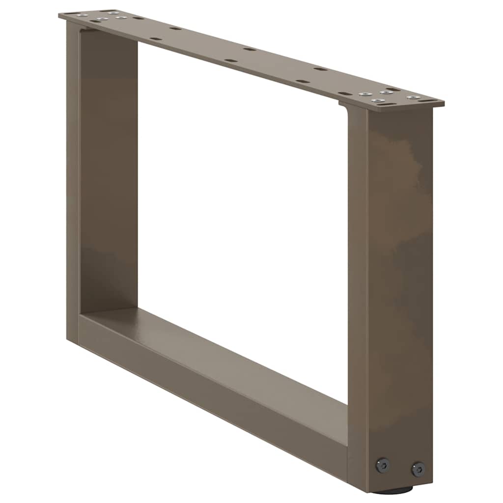 Gambe Tavolino Caffè a U 2 pz 70x(30-31)cm in Acciaio - homemem39