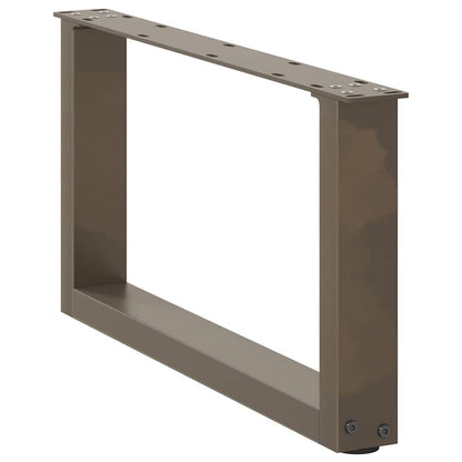 Gambe Tavolino Caffè a U 2 pz 70x(30-31)cm in Acciaio - homemem39