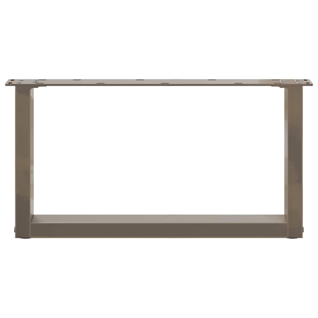 Gambe Tavolino Caffè a U 2 pz 70x(30-31)cm in Acciaio - homemem39