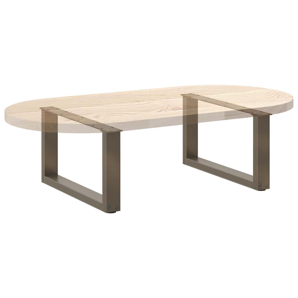 Gambe Tavolino Caffè a U 2 pz 70x(30-31)cm in Acciaio - homemem39